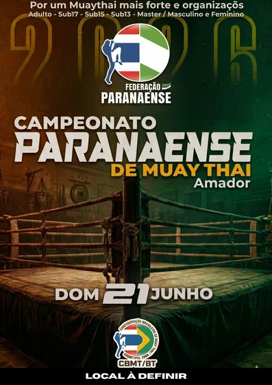 Cartaz do Paranaense de Muaythai 2026